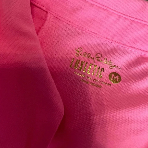 Lilly Pulitzer Luxletic Martina Ruffled Sleeveless Polo Shirt size medium - Picture 3 of 5